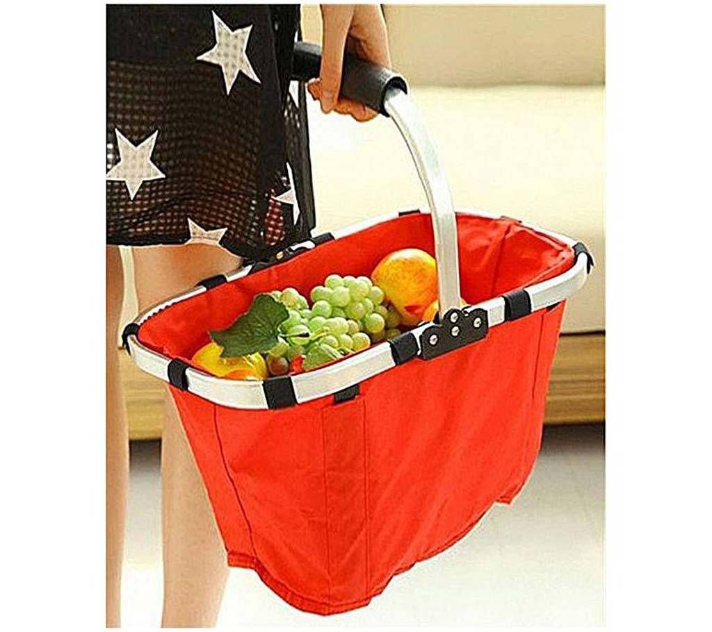 Foldable Multi Functional Shopping Basket - Red