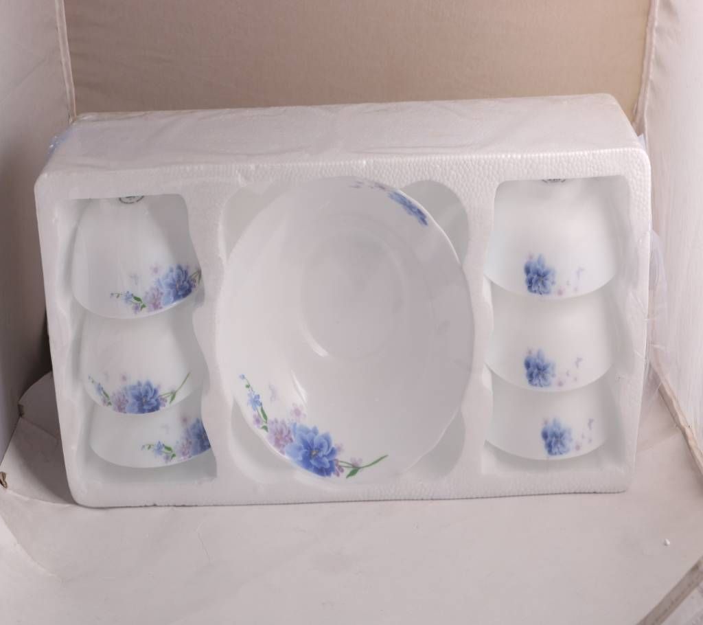 Soup Bowls High Quality White Ceramic Dinnerware 7 pcs Sets