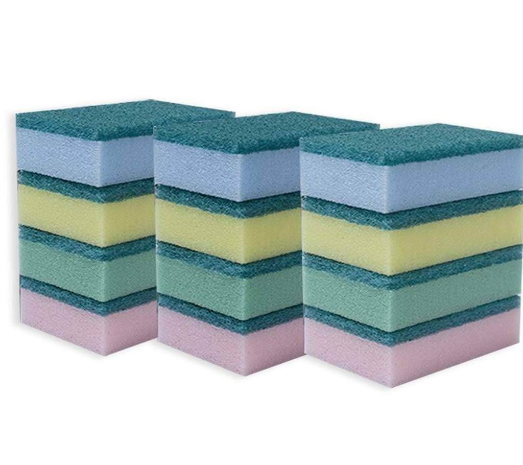 COLORFUL SPONGE SCOURING PAD 12 PCS PACK|