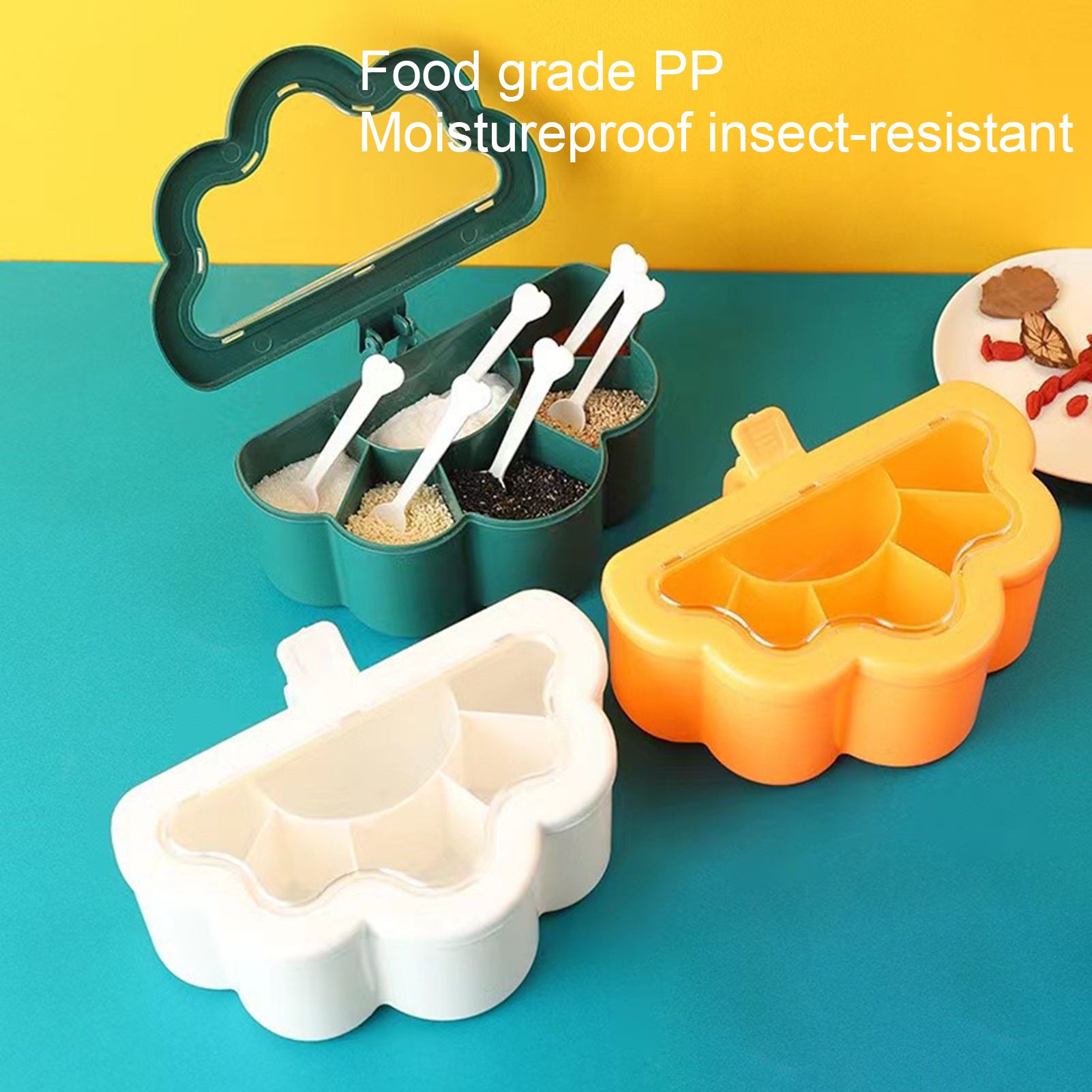 Spice Container Stkable Versatile Airtight Seasoning Container