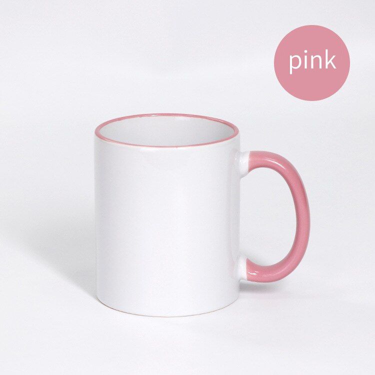 DIY Customize LOGO Photo Picture Text Creative Gifts 350ML 11oz Ceramic Print Mug Cup Colors Round and Heart Handle