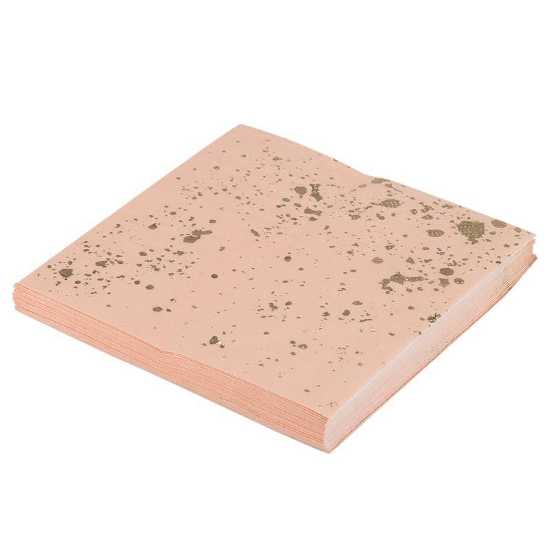 Gold Blocking Pink Marble Texture Disposable Tableware Set Paper Napkins Party Wedding Carnival Tableware Supplies disposable paper towels