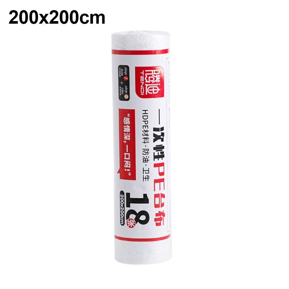 1 Roll Household PE Disposable Tablecloth Film Thicken Dining Table Cover Cloth