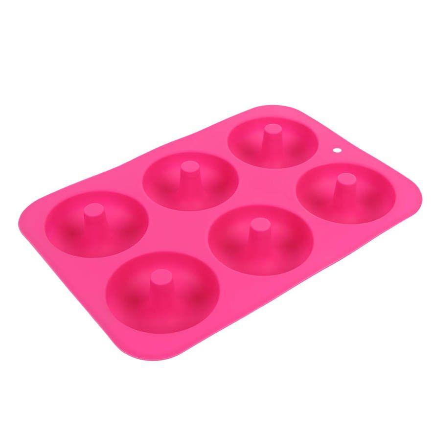 6-Cavity Silicone Donut Baking Pan Chocolate Mold Microwave Freezer Safe