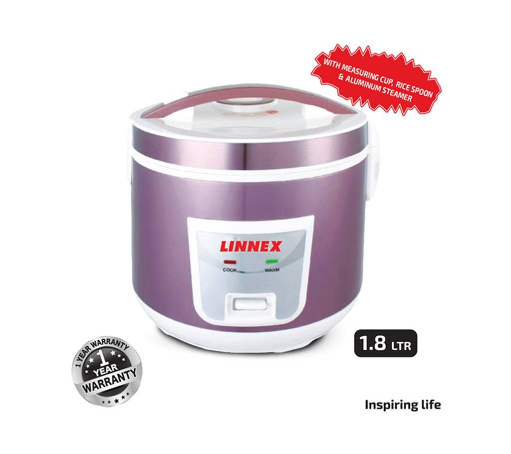 Linnex Rice Cooker (Close Type) 1.8ltr Pink
