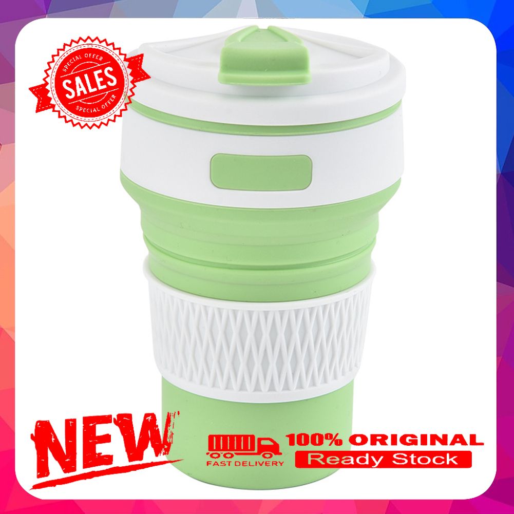 Collapsible Portable Silicone Outdoor Travel Camping Drinking Water Cup Bottle