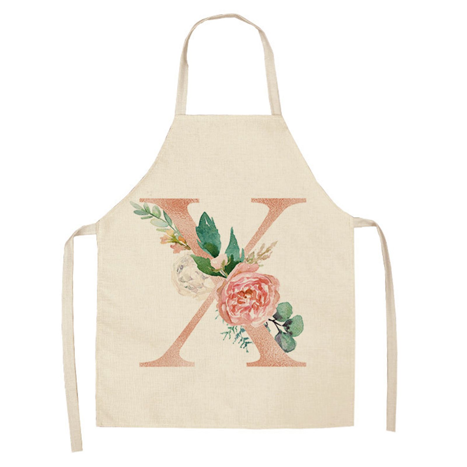 Letter A to Z Alphabet Pattern Kitchen Apron Sleeveless Cooking Cleaning Tools