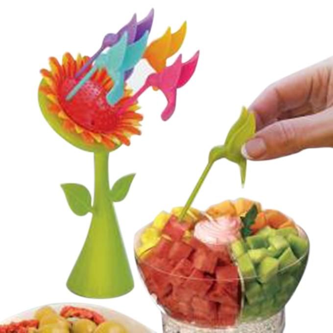 Humming Bird Fruit fork Set - Multi Color