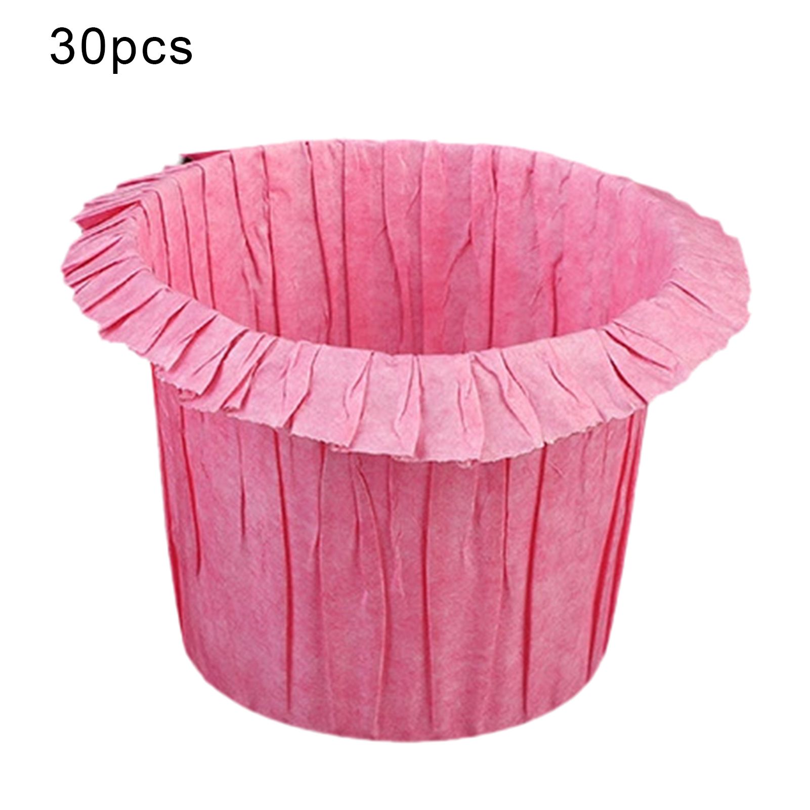 30Pcs Cupcake Liners Non-stick Disposable Oil-proof Paper Anti-fade Muffin Baking Cups for Home