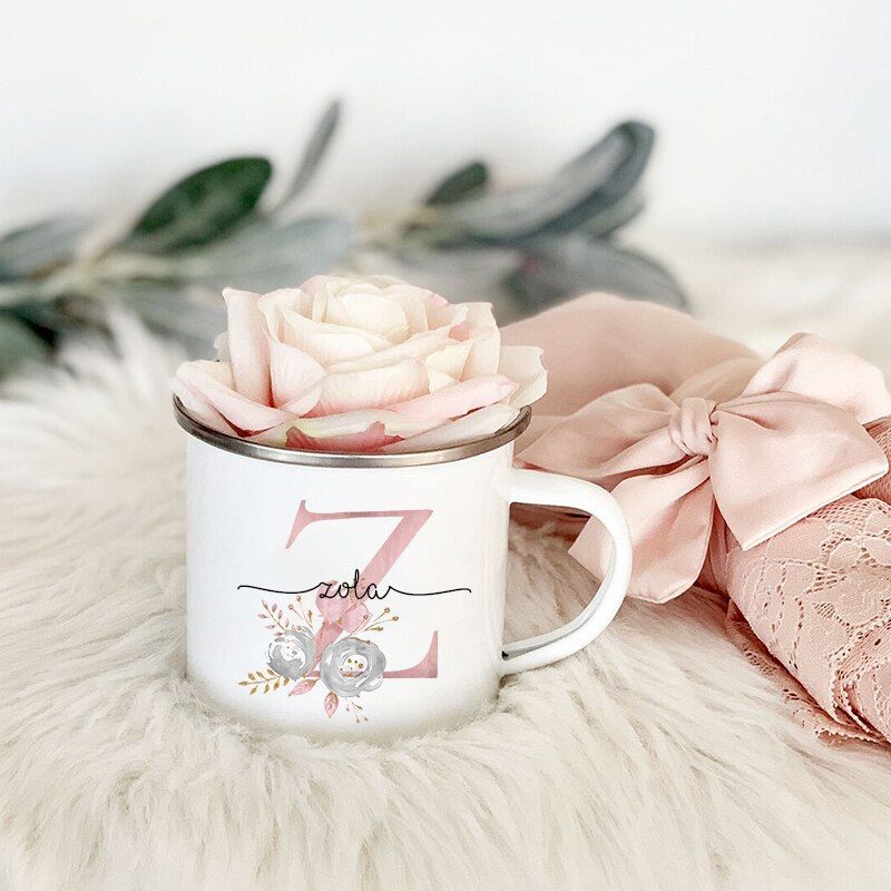 Personalized Name Mug Initial and Name Cup Customized Coffee Mug Outdoor Cups Anniversary Couple Engagement Wedding Gift