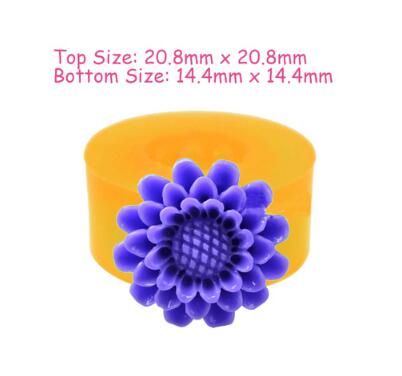 Tiny Silicone Fondant cake Mold 6 styles flowers mould Sunflower Carnation Plumeria Sugarcraft Candy Chocolate Resin Clay Mold