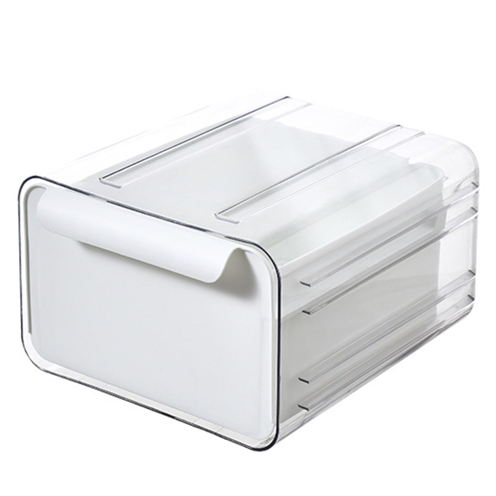 Food Storage Box Fresh Keeping Transparent Lid Anti-drop Slide Drawer Type Egg Storage Box for Vegetable