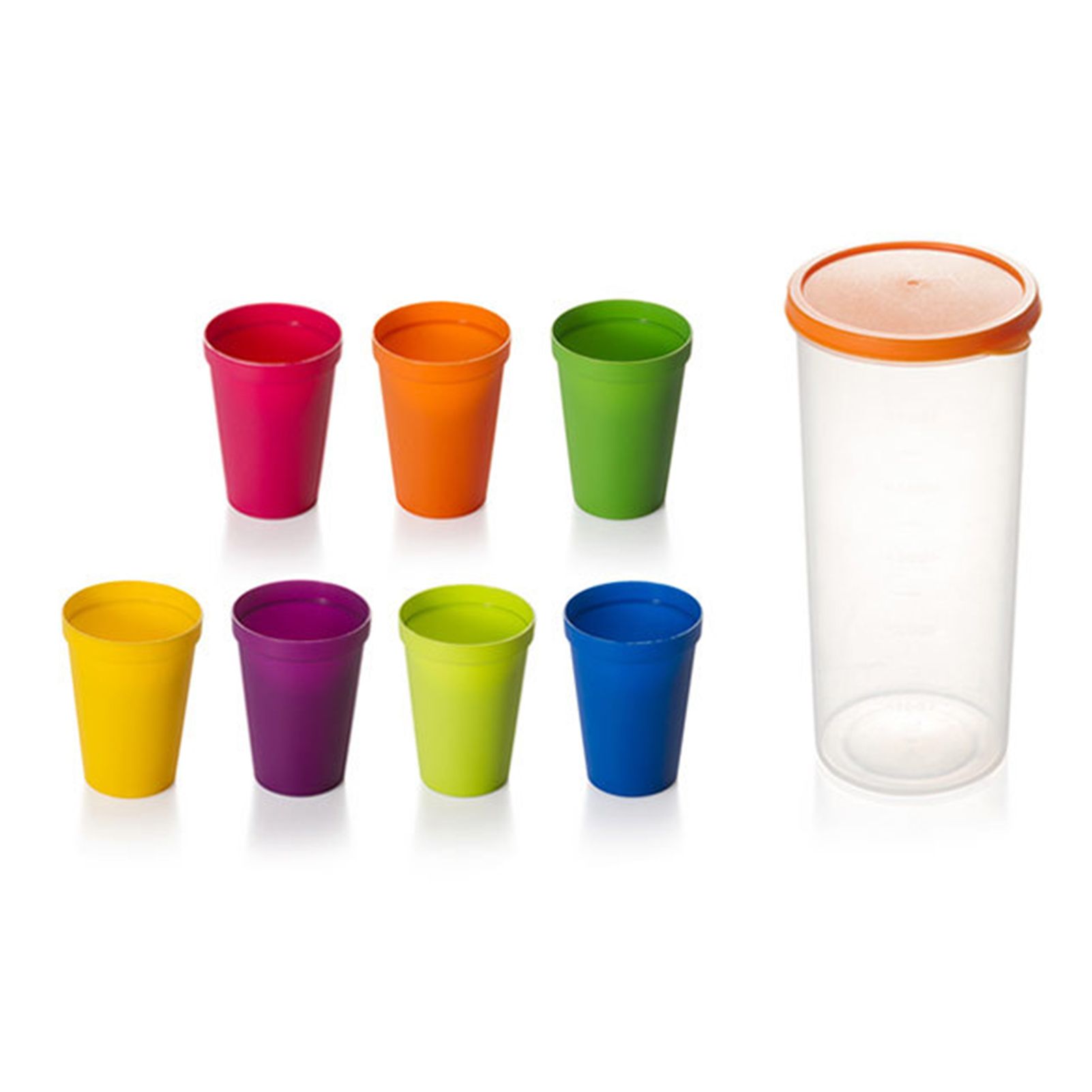 1 Set Water Cup Wide Application Bright-colored PP Food Grade Materials Easy to Carry Drink Cup for Home
