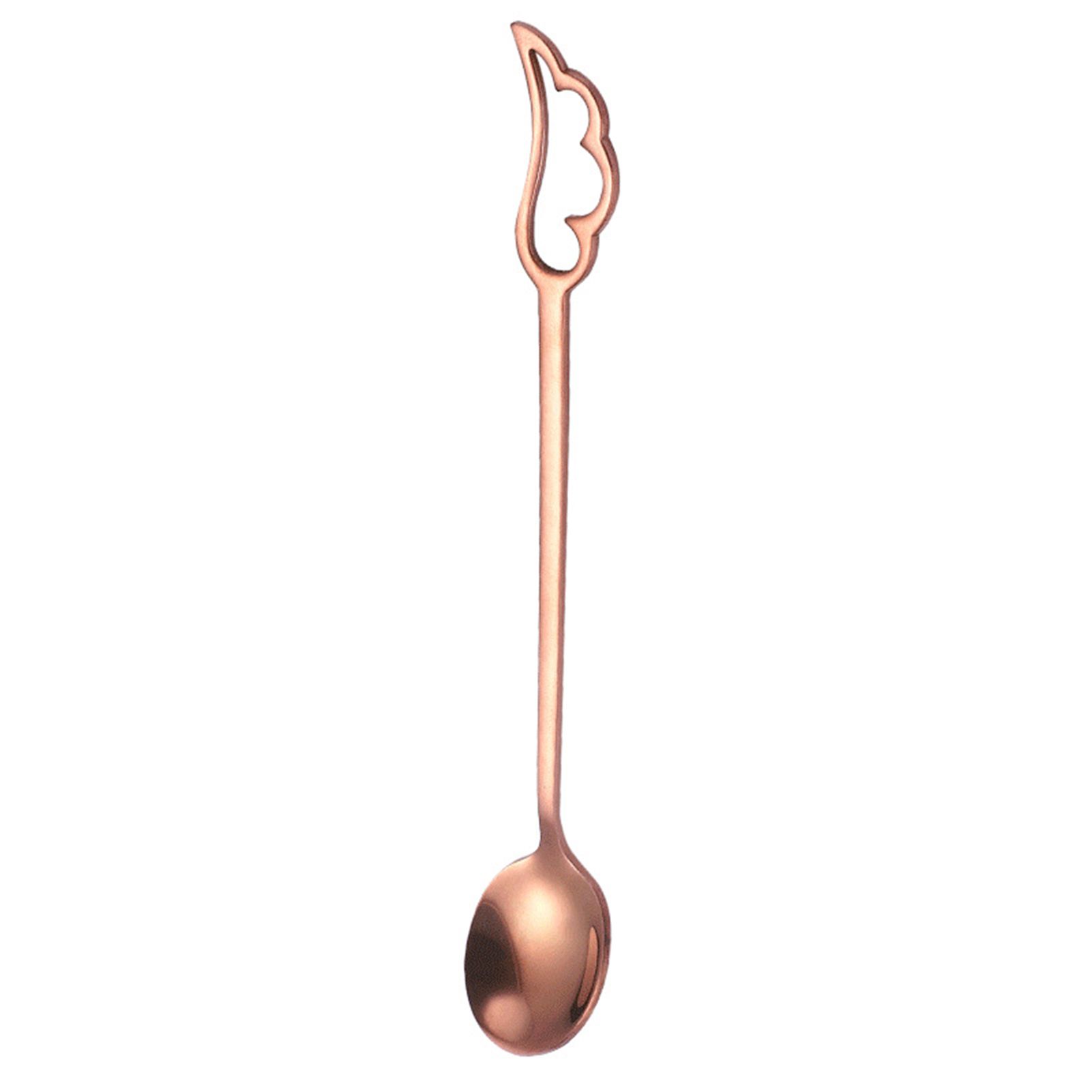 Delicate Scoop Cartoon Stainless Steel Exquisite Wing Shape Mixing Dessert Spoon for Daily Use