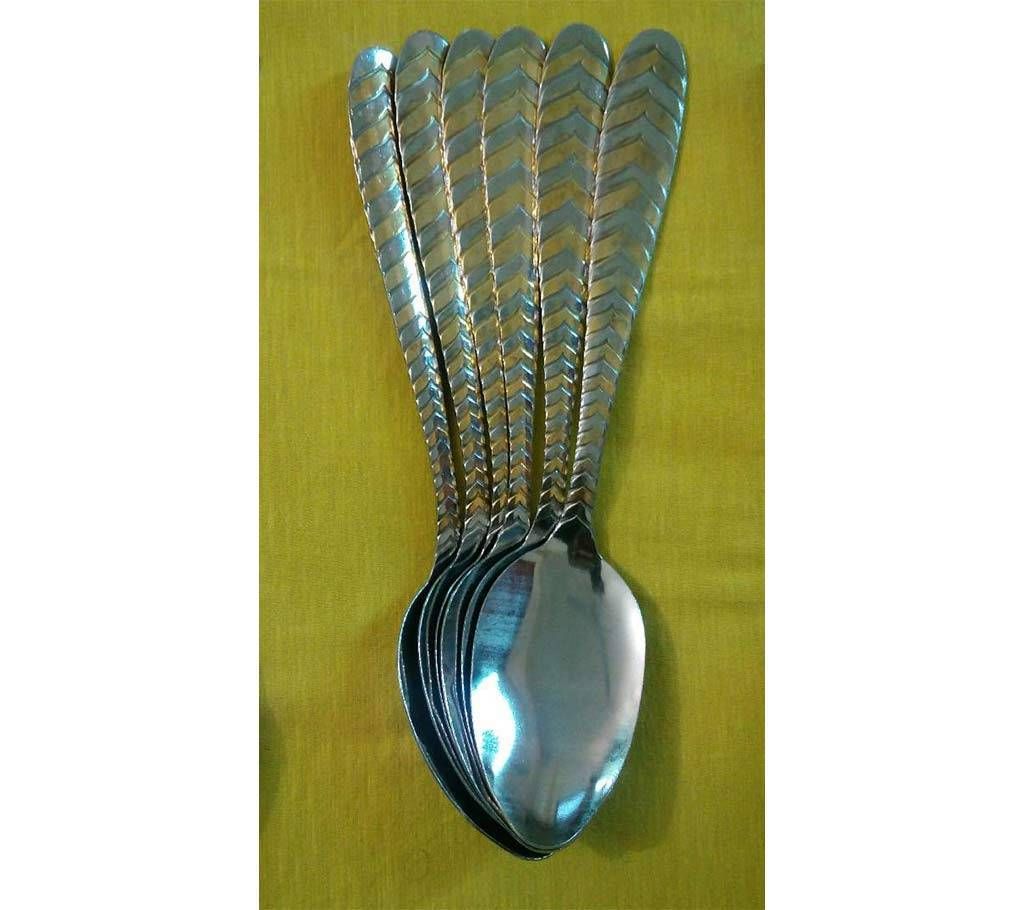 Stainless Steel Decorative Spoon - 6pcs