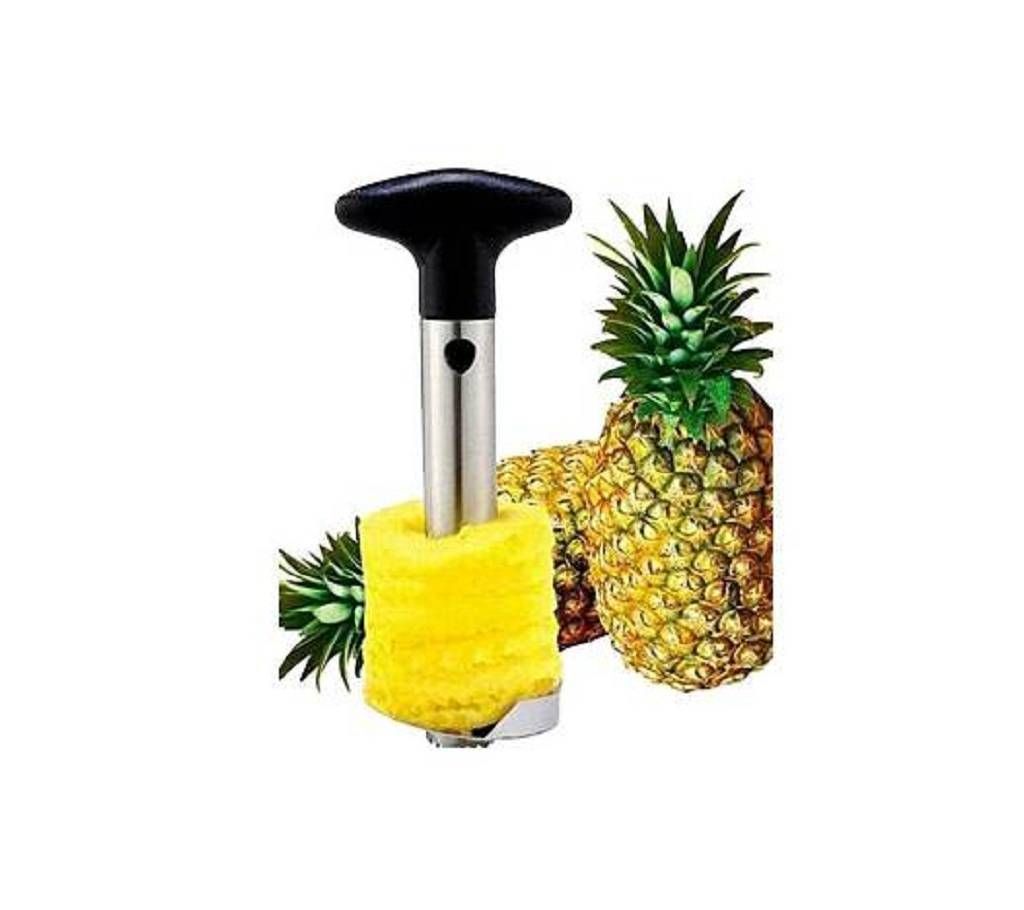 Pineapple Corer Slicer Cutter Peeler - Silver and Black