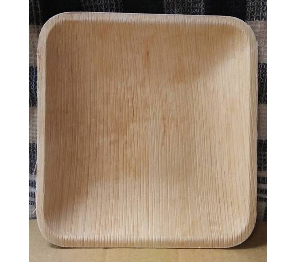 6 inch Square Disposable Areca Leaf Plate - 100 pieces