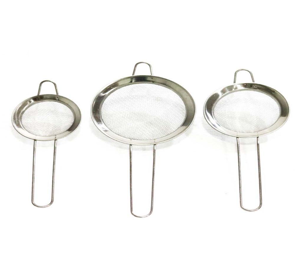 Stainless Steel Fine Mesh 3pcs Strainer Set