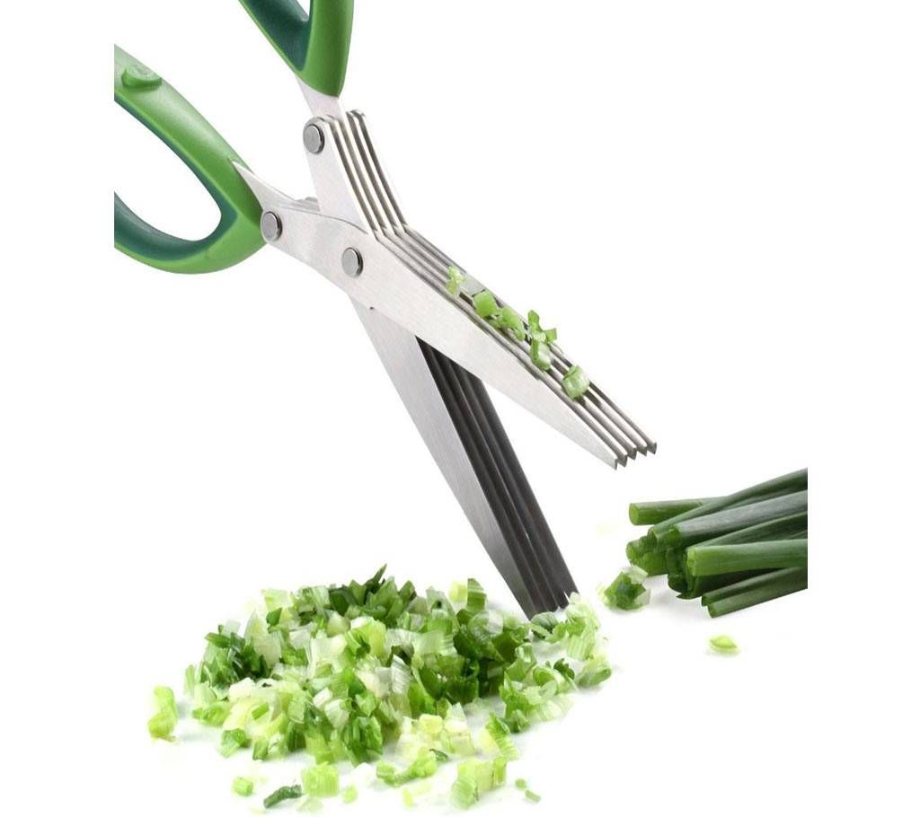 Multi-Functional Stainless Steel Kitchen Knives 5 Layers Scissors