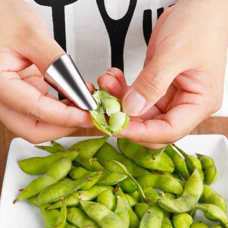 1Pc Stainless Steel Nail Cover Anti-Cutting Finger Cover Picking Cutting Vegetables Nut Shelling Kitchen cool None