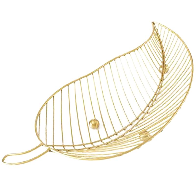Sweet Home Fruit Plate Personalized Snack Plate Exquisite Fruit Bowl Kitchen Decoration Gold