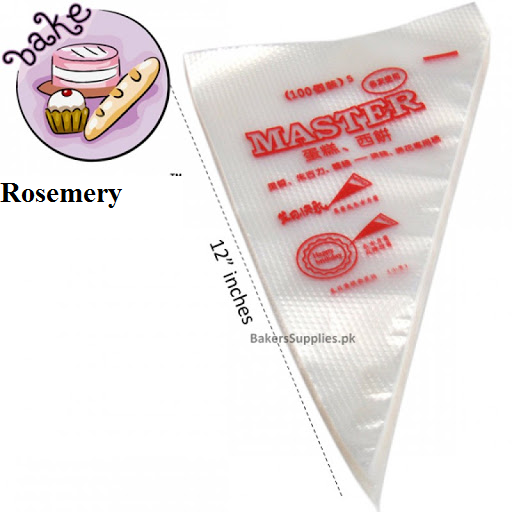 10 pcs Plastic Disposable Piping Bags Cake Cream Decorating- (Large Size)