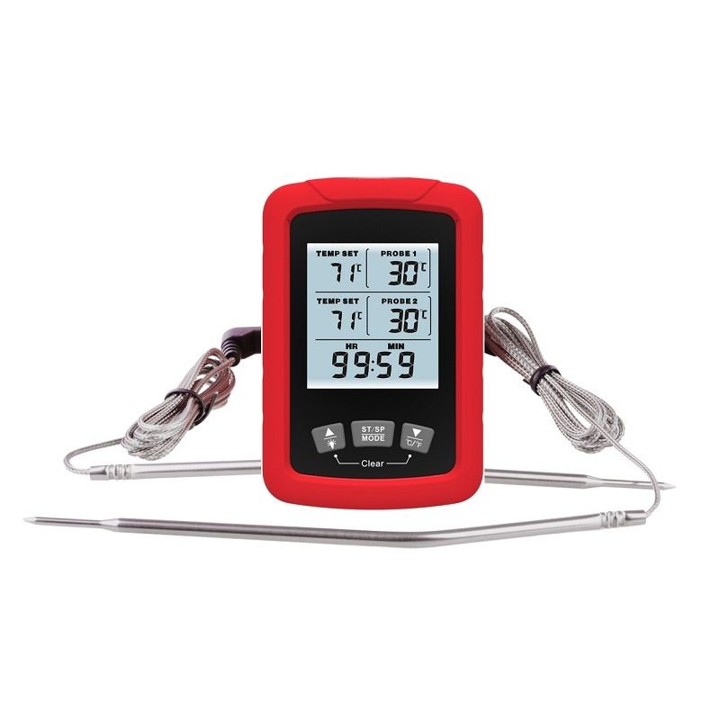 AIRMSEN Food Thermometer Kitchen Thermometer Digital Thermometer Meat BBQ Thermometer Dual Probe Design Waterproof Cooking Tools