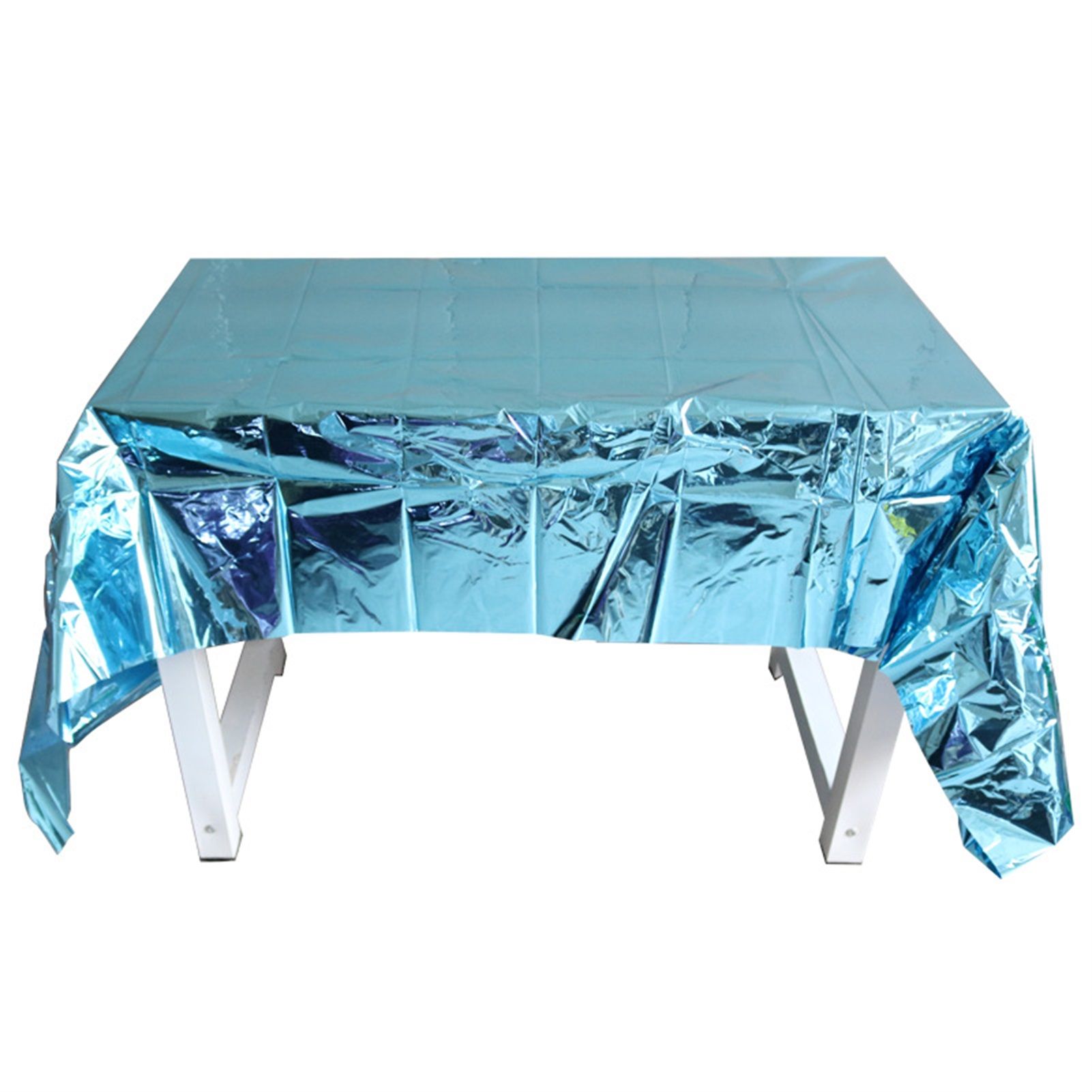 Table Cover Shiny Tear Resistant PET Disposable Convenient Table Decorative Cloth for Party
