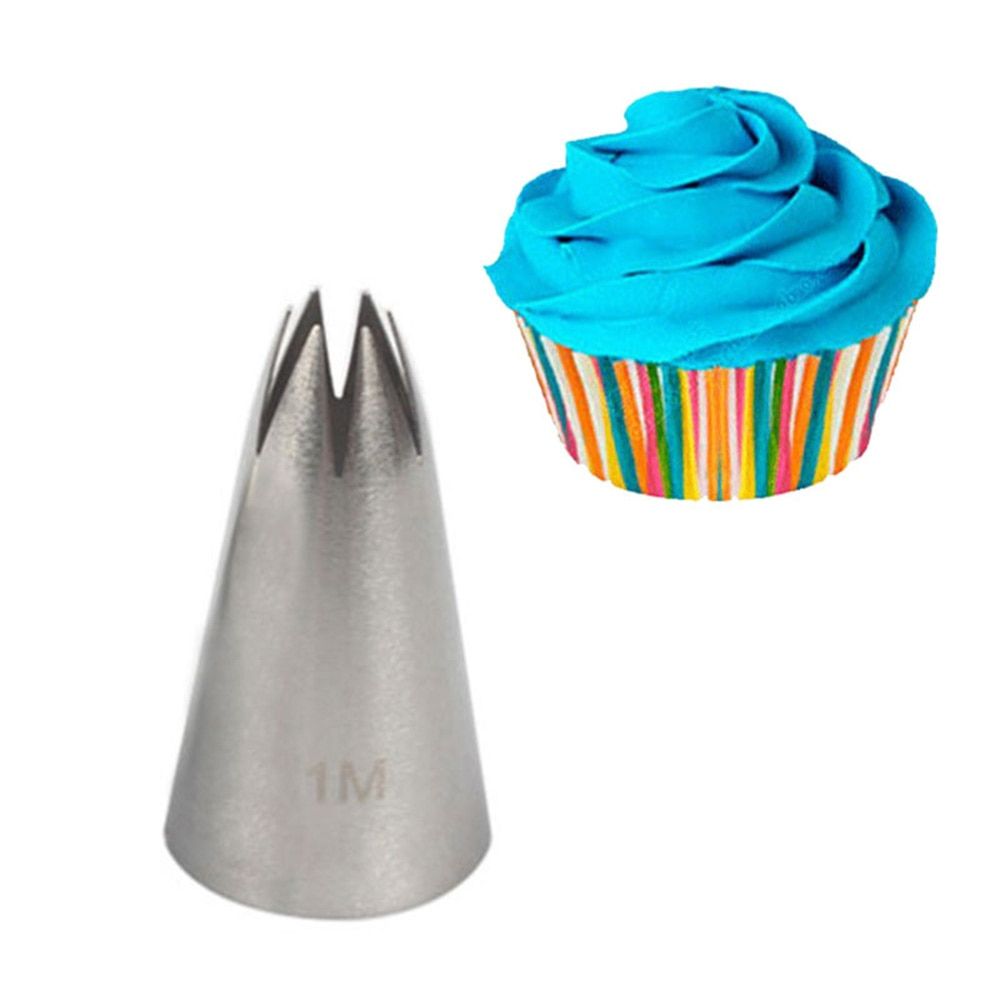 1M Stainless Steel Piping Icing Nozzle Cream Pastry Accessories Baking Decorating Cupcake Tools