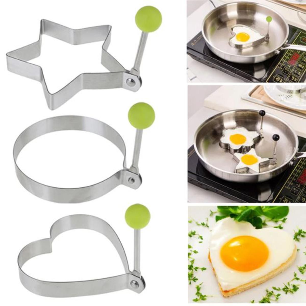 Stainless Steel Fried Non Stick Egg Ring Pancake Mould Mold Kitchen Cooking Tool