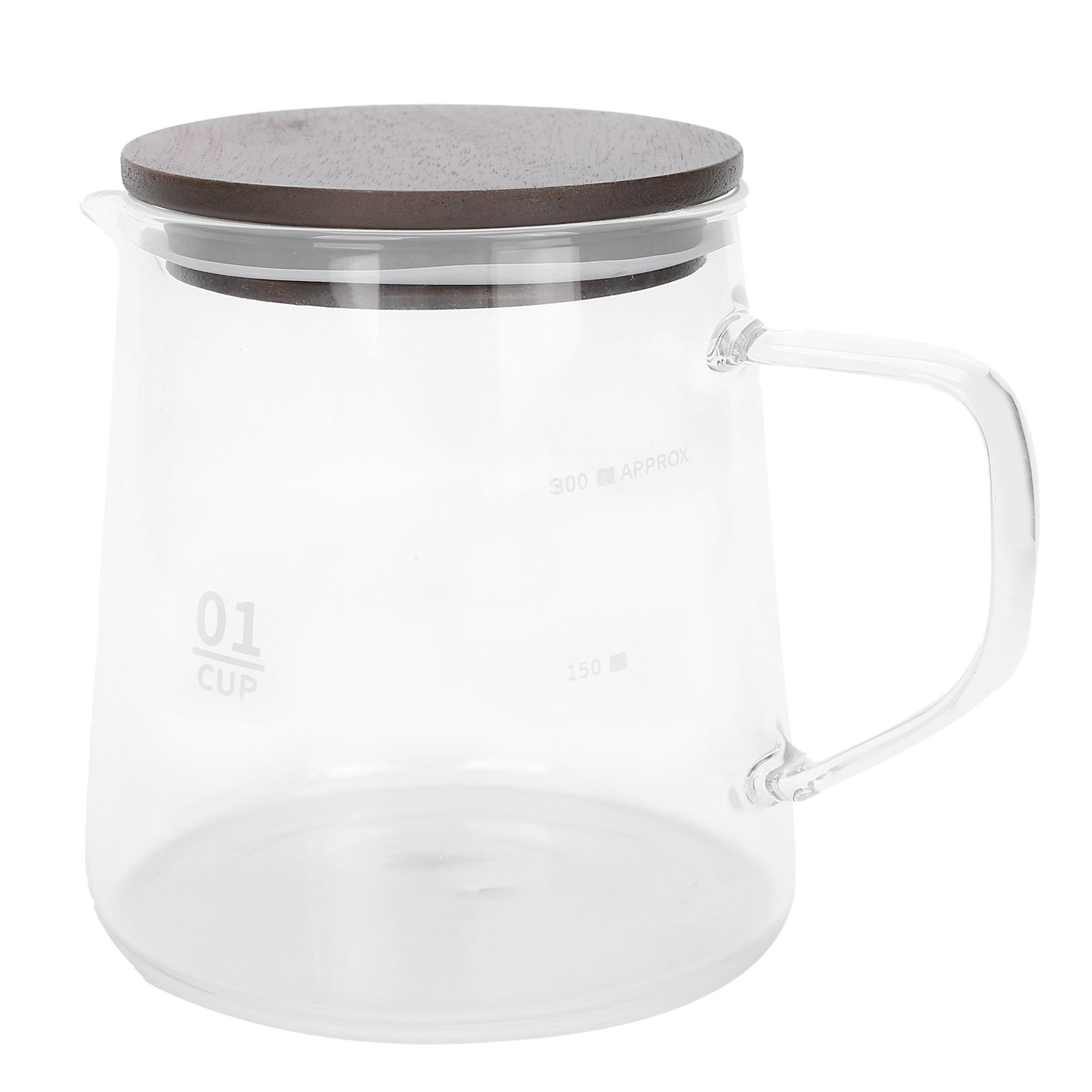 Himeng La Coffee Pot with Lid Heat‑Resistant Glass Heat Insulation Handle Kettle for Tea Milk Juice