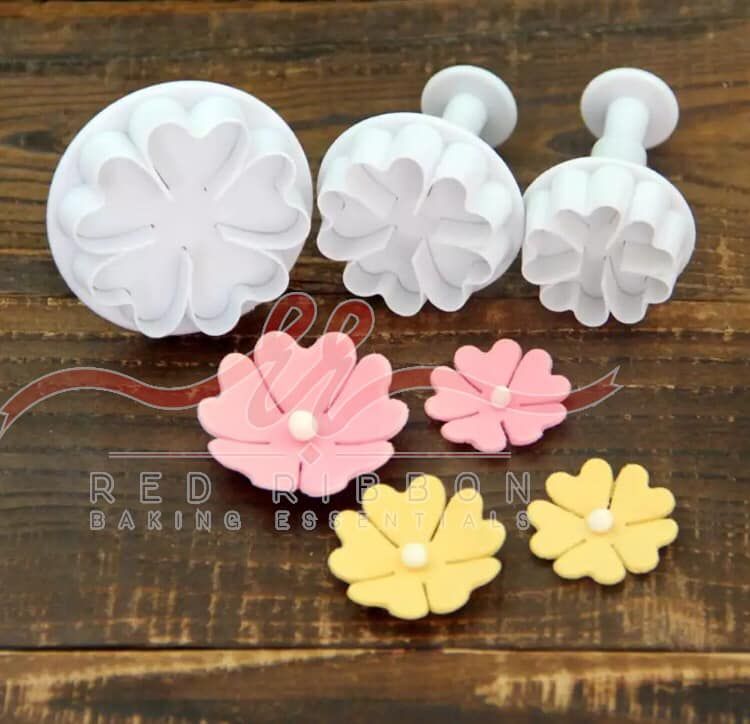 Five Heart Shape Flower Plunger 3pcs Set