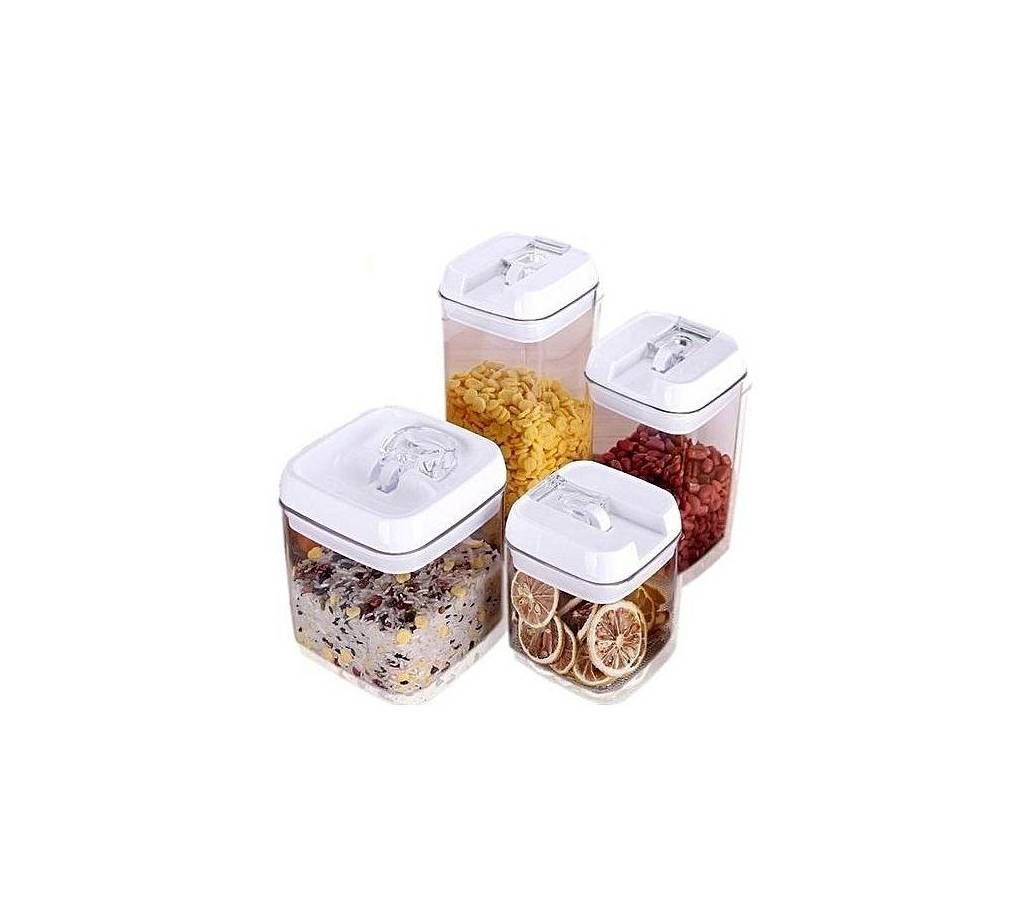 4 Set Easy Lock Food Containers With Vacuum Seal Lids