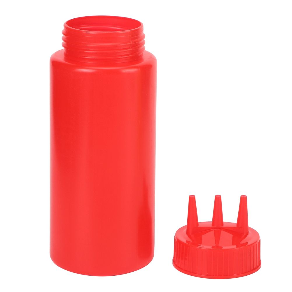 Ketchup Bottle 3pcs 3 Hole Squeeze Condiment with Lid for Salad Dressing Sauces
