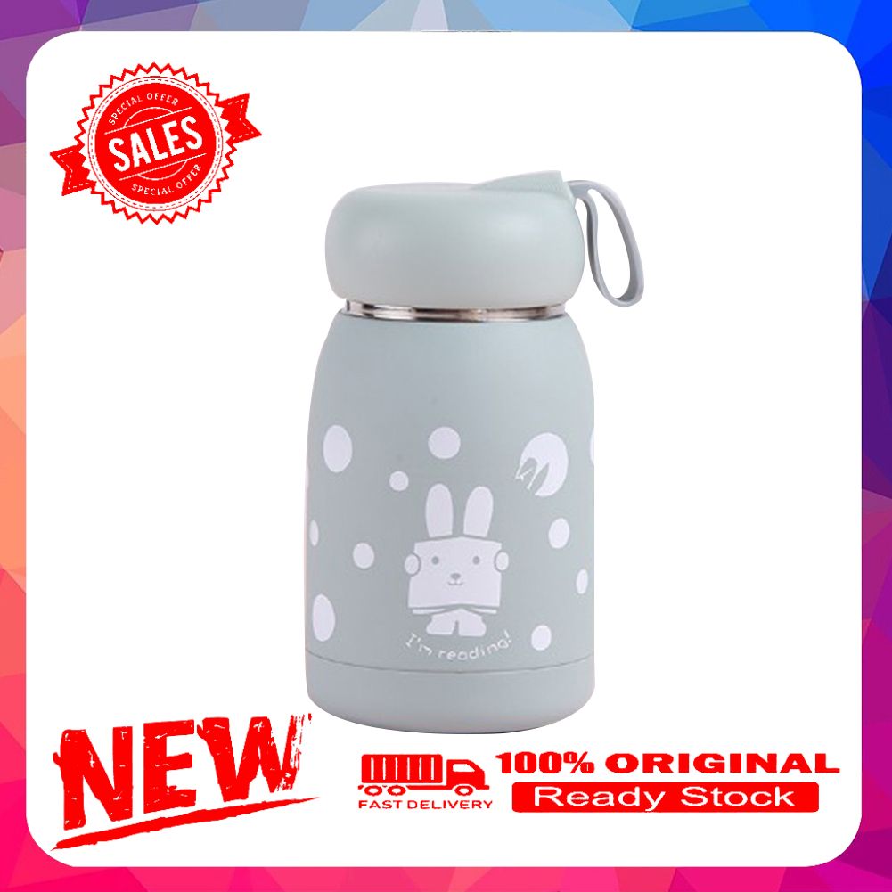 Cute Rabbit Kids Stainless Steel Vacuum Cup Coffee Mug School Thermal Bottle