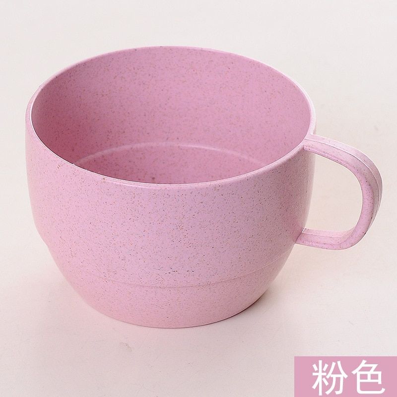 4Pcs/Set Reu Eco Friendly Plastic Biodegradable Wheat Fiber Straw Coffee Cup Cute Coffee Cafe Tea Milk Breakfast Couple