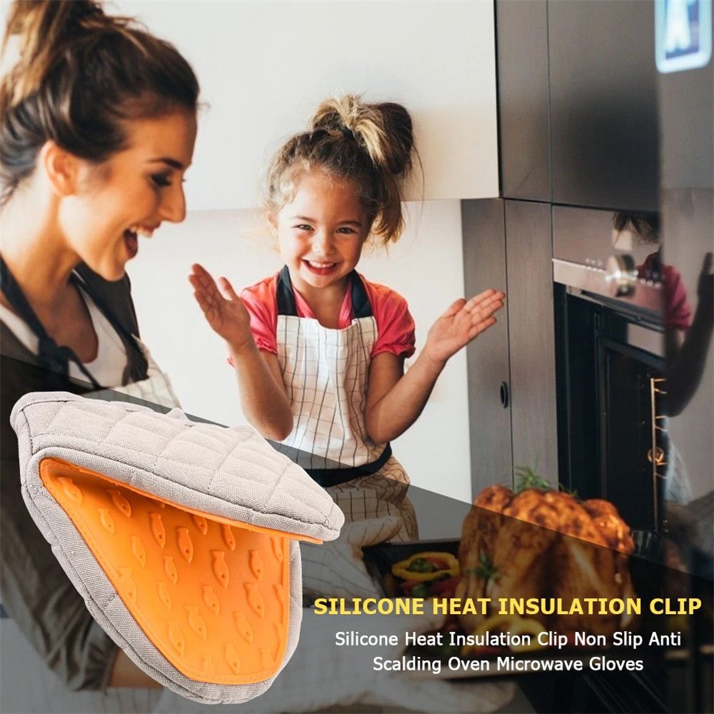 Anti-scalding Oven Gloves Mitts Potholder Kitchen Gloves Tray Dish Bowl Holder Baking Insulation Hand Clip professional design