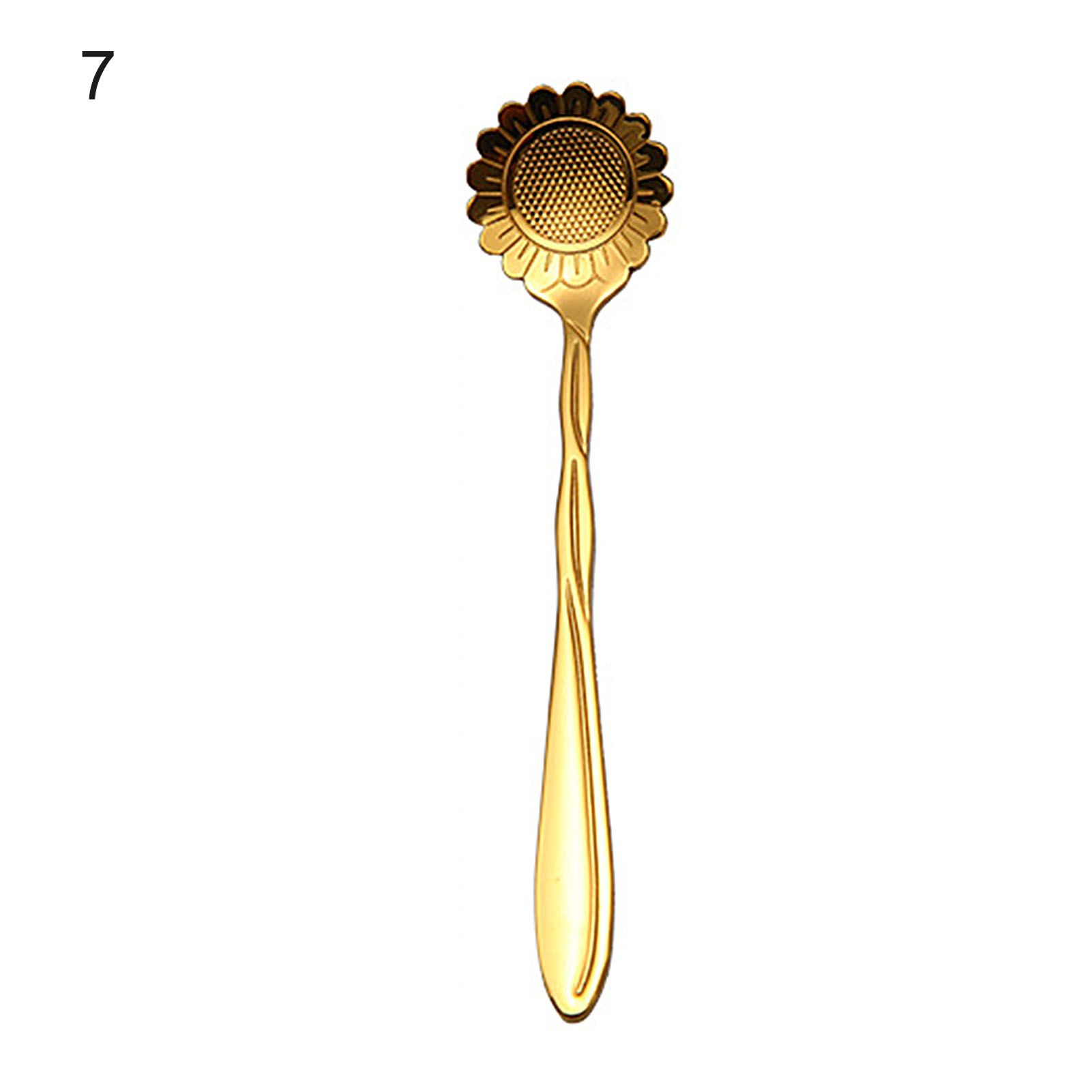 Creative Stainless Steel Flower Shape Dessert Coffee Stirring Spoon Tableware