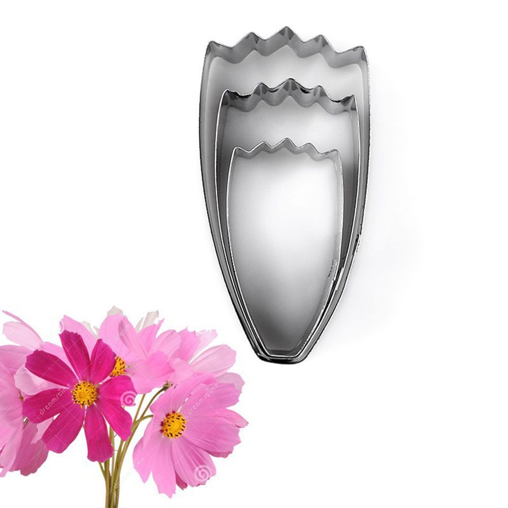 3Pcs/set Stainless Steel Cookie Cutters Cosmos Petal Flower Baking Decorating Tool Fondant Cake Sugar Craft Mold
