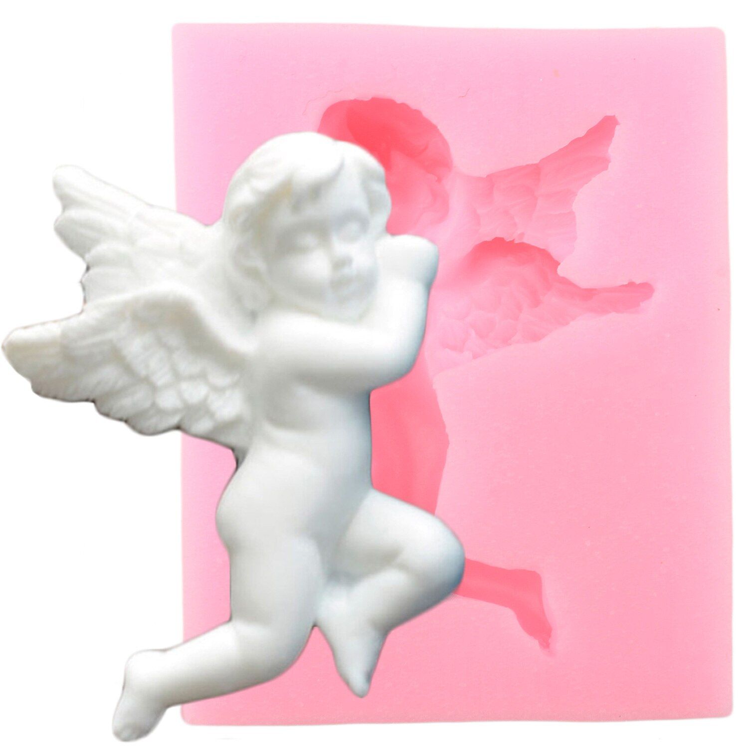 3D Angel Baby Silicone Mold Cupcake Baking DIY Baby Party Fondant Cake Decorating Tools Soap Clay Candy Chocolate Gumpaste Mould