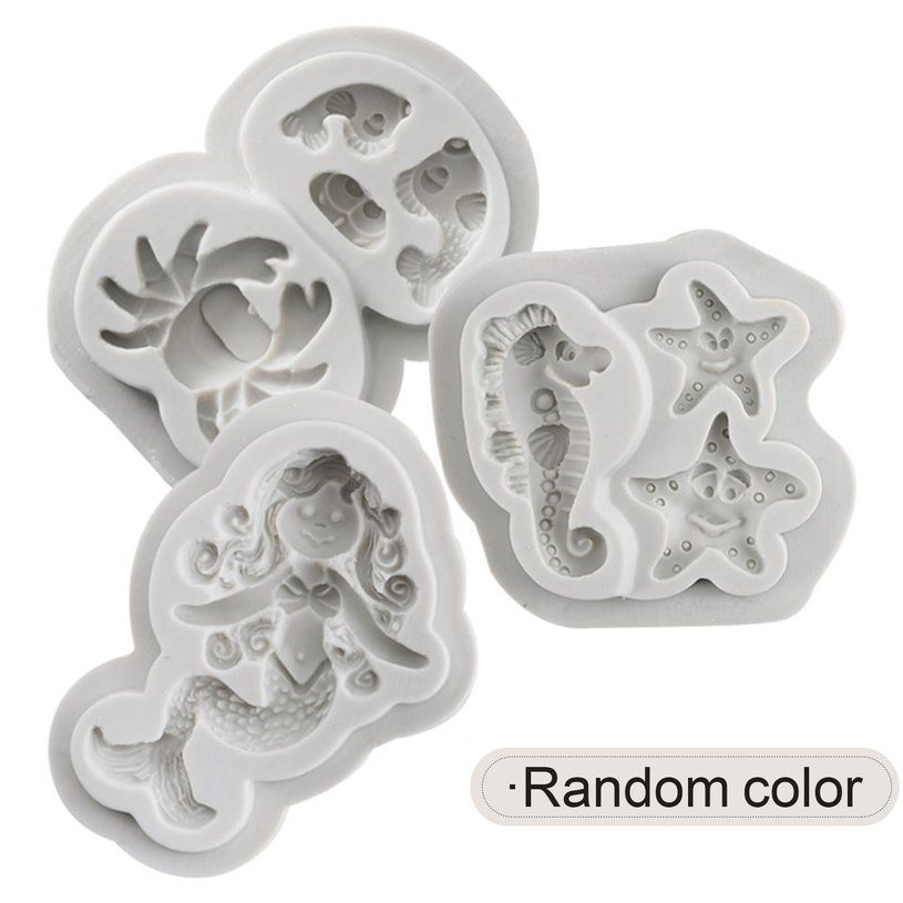 3Pcs/Set Portable Mini DIY Ocean Series Cake Mold Home Baking Tool