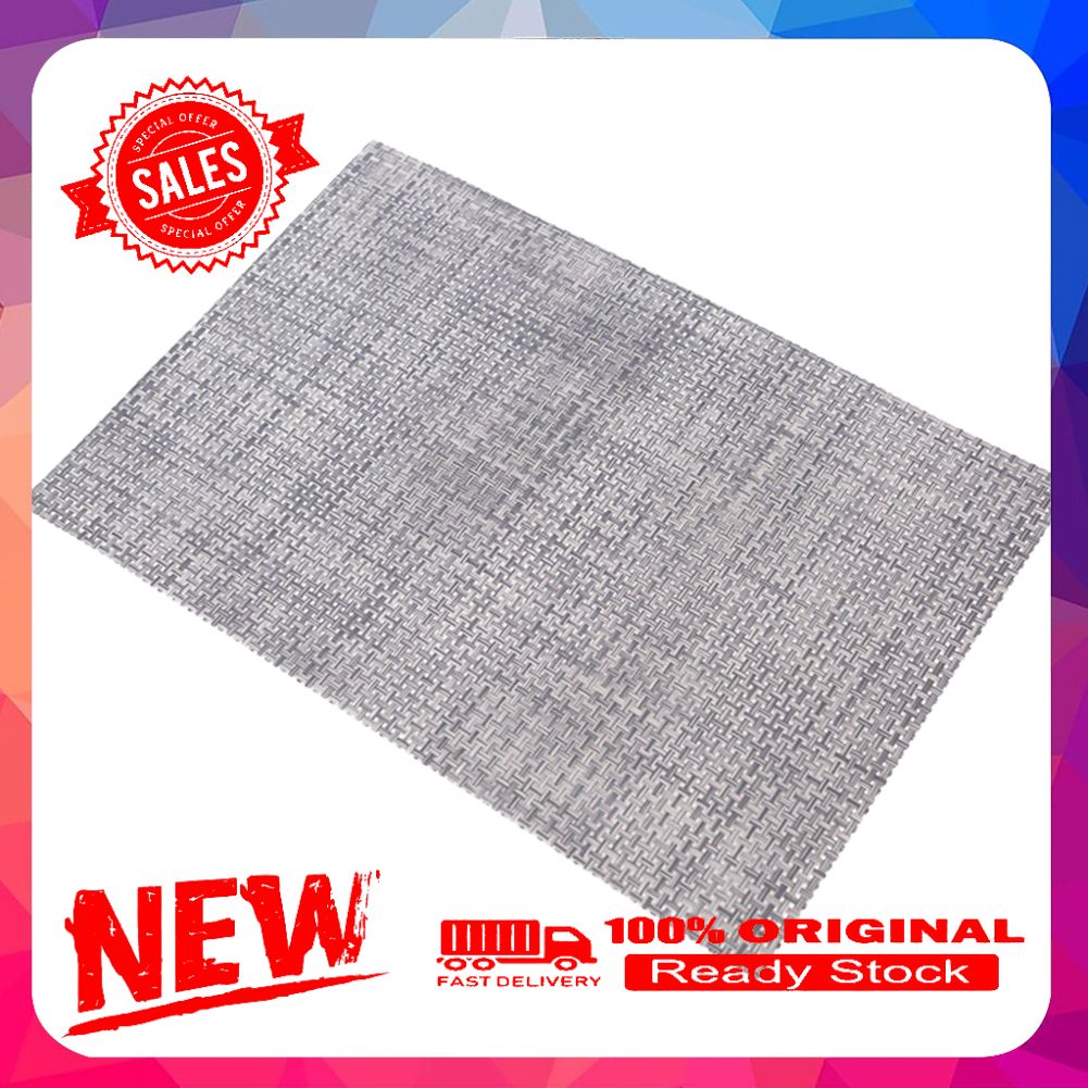 Kitchen Dining Table Mat Heat Insulation Non-slip Stripe Pad Waterproof Placemat