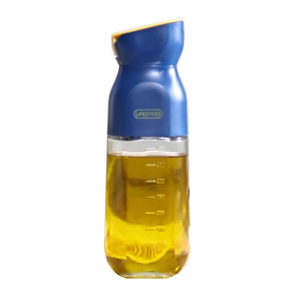 GC Glass Oil Dispenser Leak-proof Automatic Opening Kitchen Cooking Soy Sauce Vinegar Seasoning Storage Bottle color:pink
