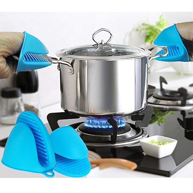 2Pcs Thicken Silicone Baking Oven Mitts Microwave Oven Glove Insulation Non Stick Anti-Slip Grips Bowl Pot Clips Kitchen Gadgets - Kitchen Accessories - Pitha Maker