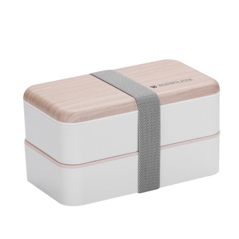 Double Lunch Box with Cutlery Compartment Lunch Box