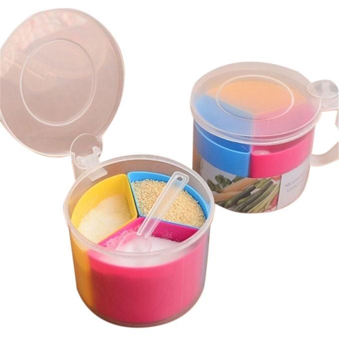 Spice Jar 3 Pcs Transparent Container - Multicolor