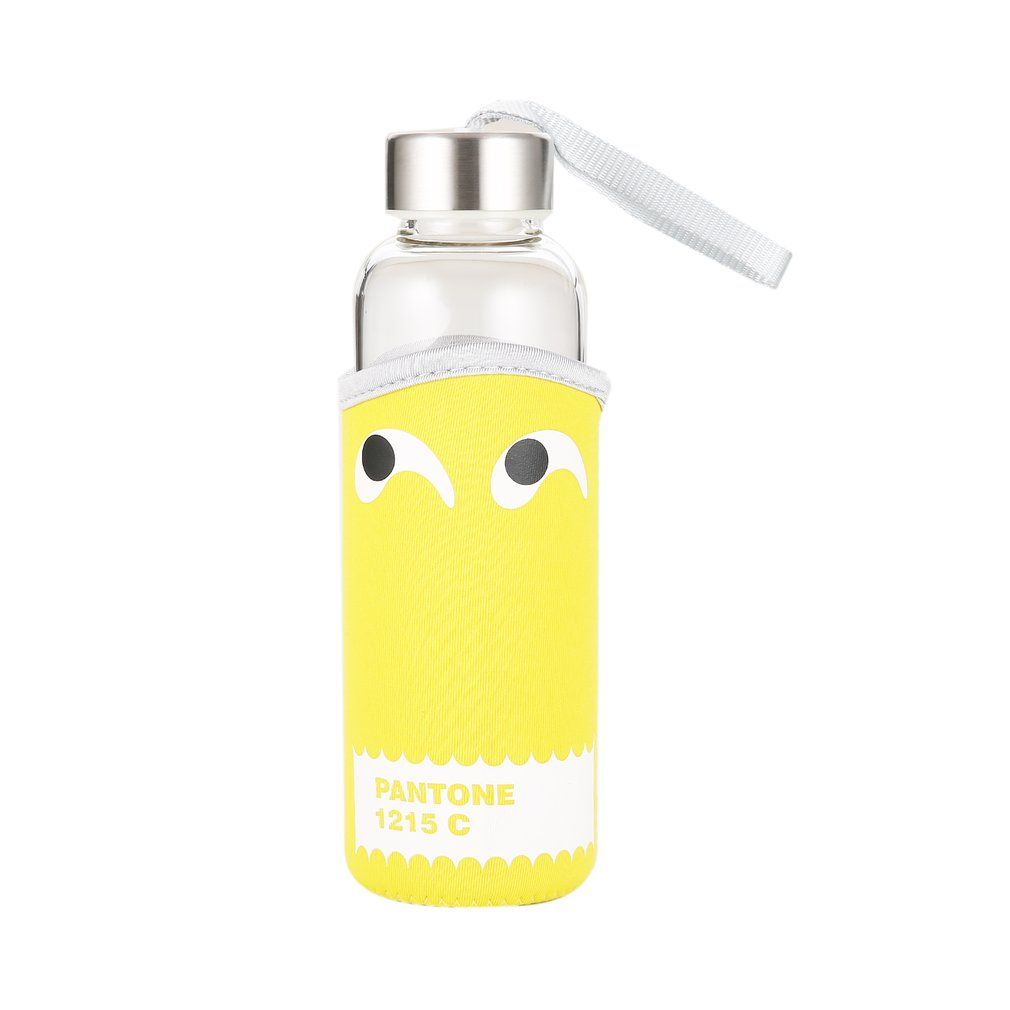 350Ml Quality Borosilicate Glass Travel Water Bottle With Cloth Sleeve Cover