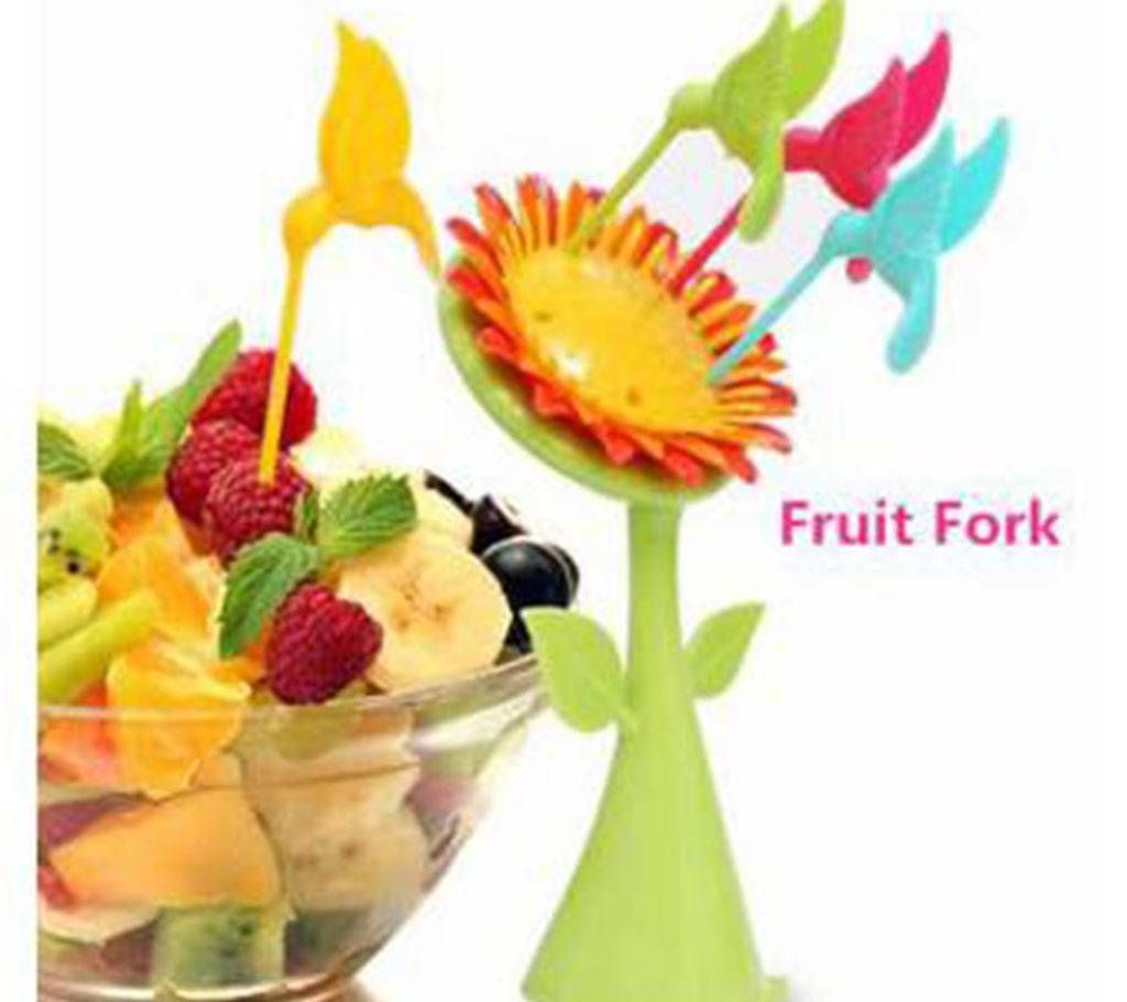 sunflower fruit fork set 