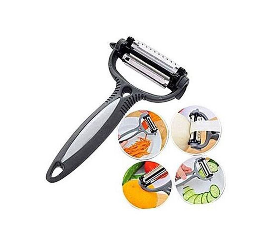 3 in 1 Fruit And Vegetable Peeler - Grey