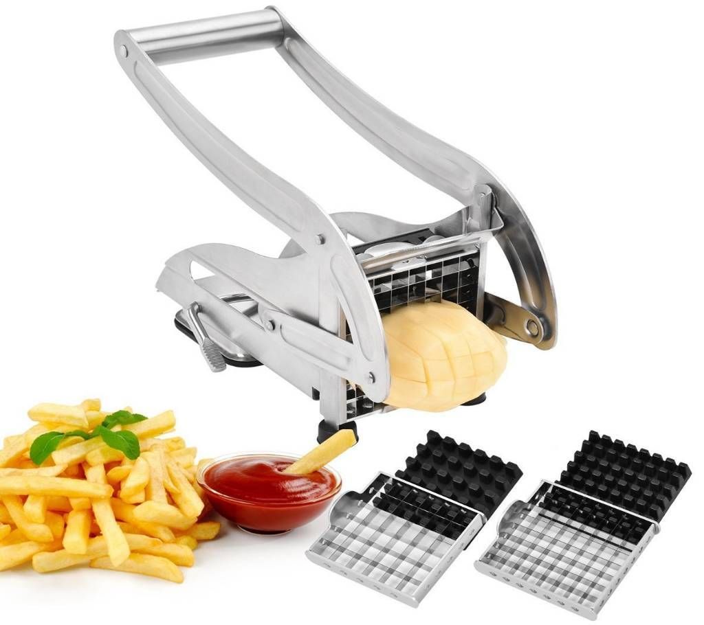 Stainless Steel Potato Chopper for French Fry - Silver